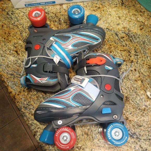 Roller Skates Schwinn Adjustable Fits Sizes 1-2-3-4Challenge Series Flash 2 Grey - Picture 5 of 12